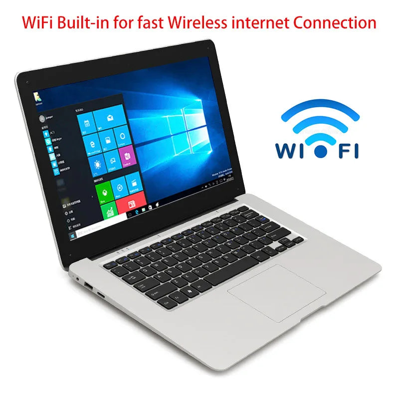 Ordinateur Portable Étudiant GMOLO 14" — Intel Celeron N3350, 4/6 Go RAM, SSD 64Goà 512Go, WiFi, Bluetooth, Windows 10