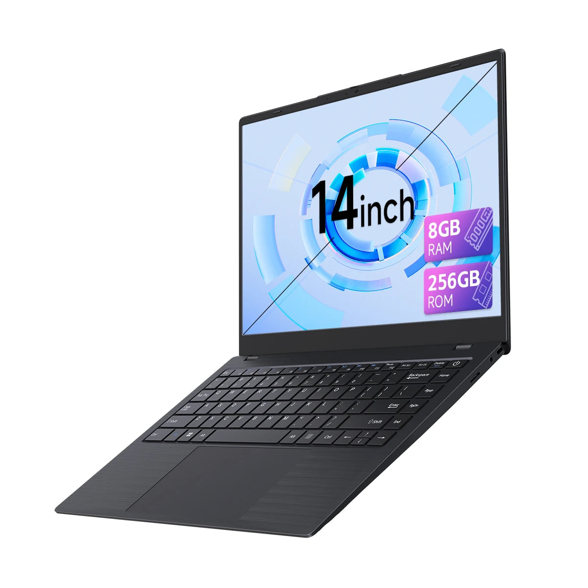 PC Portable Étudiant 14" Intel Celeron N4000 — 8 Go RAM, 256 Go SSD, IPS FHD, WiFi 5, RJ45, Windows 11