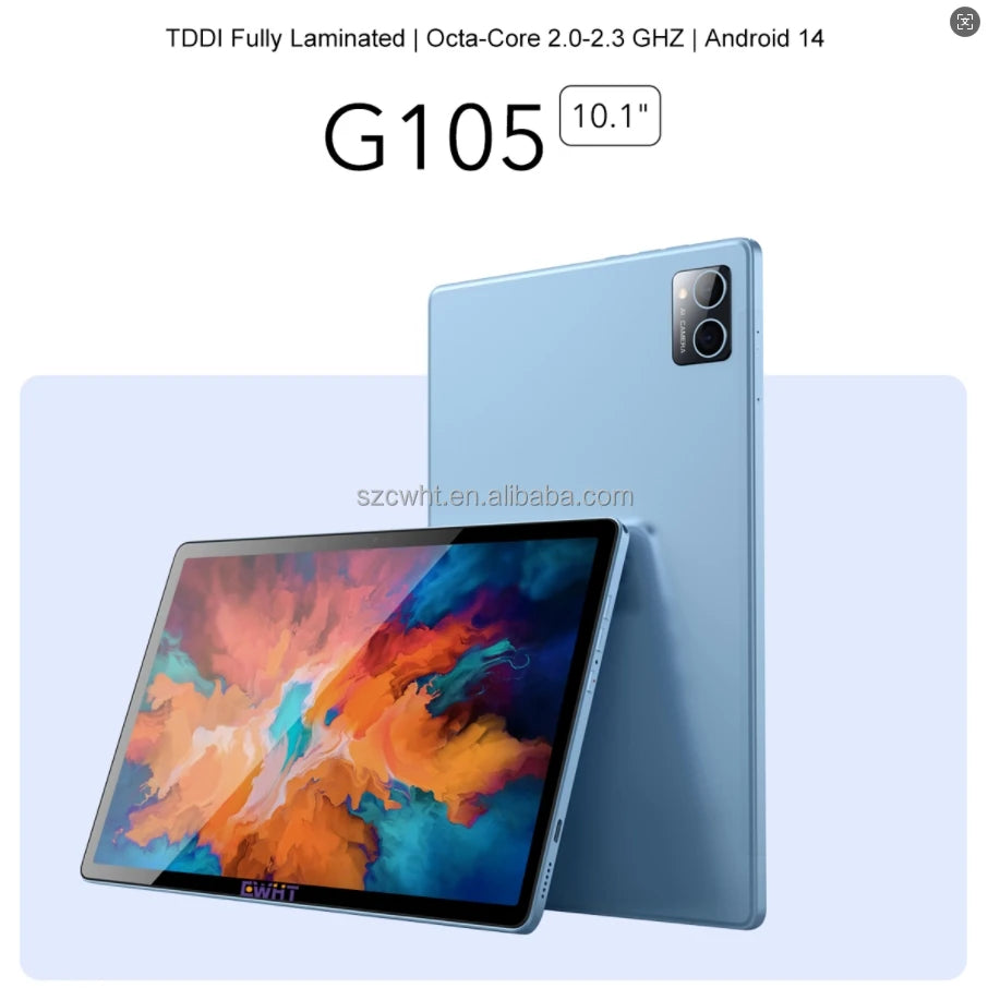 Tablette 10.1" — 6 Go RAM, 64 Go, Fonction Appel, Double Caméra 5MP/13MP