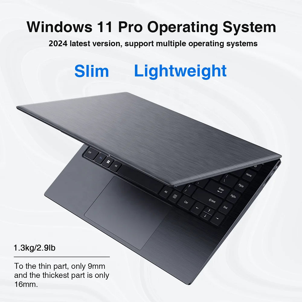 PC Portable Étudiant 14" Intel Celeron N4000 — 8 Go RAM, 256 Go SSD, IPS FHD, WiFi 5, RJ45, Windows 11