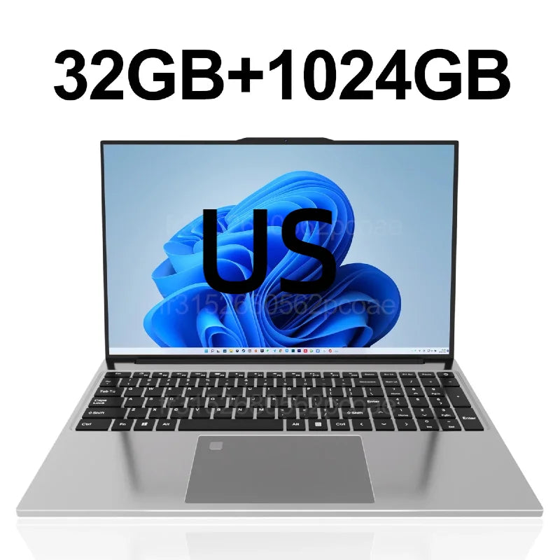 PC Portable 15.6" Intel Core M 6500Y — 16/32 Go RAM, SSD jusqu'à 2 To, Empreinte Digitale, Clavier Rétroéclairé, Windows 11