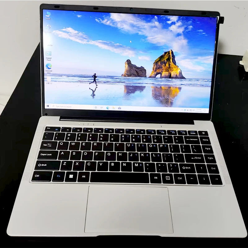 Ordinateur Portable Étudiant GMOLO 14" 2026 — Intel Celeron N3350, 4/6 Go RAM, SSD 64Go/256Go, WiFi, Bluetooth, Windows 10
