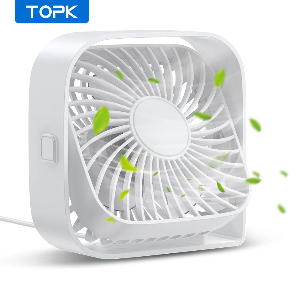 TOPK Mini Ventilateur de Bureau USB