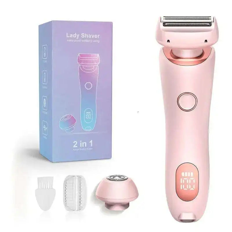 Rasoir Épilateur Électrique Femme – Indolore, Humide & Sec, Visage Corps Bikini