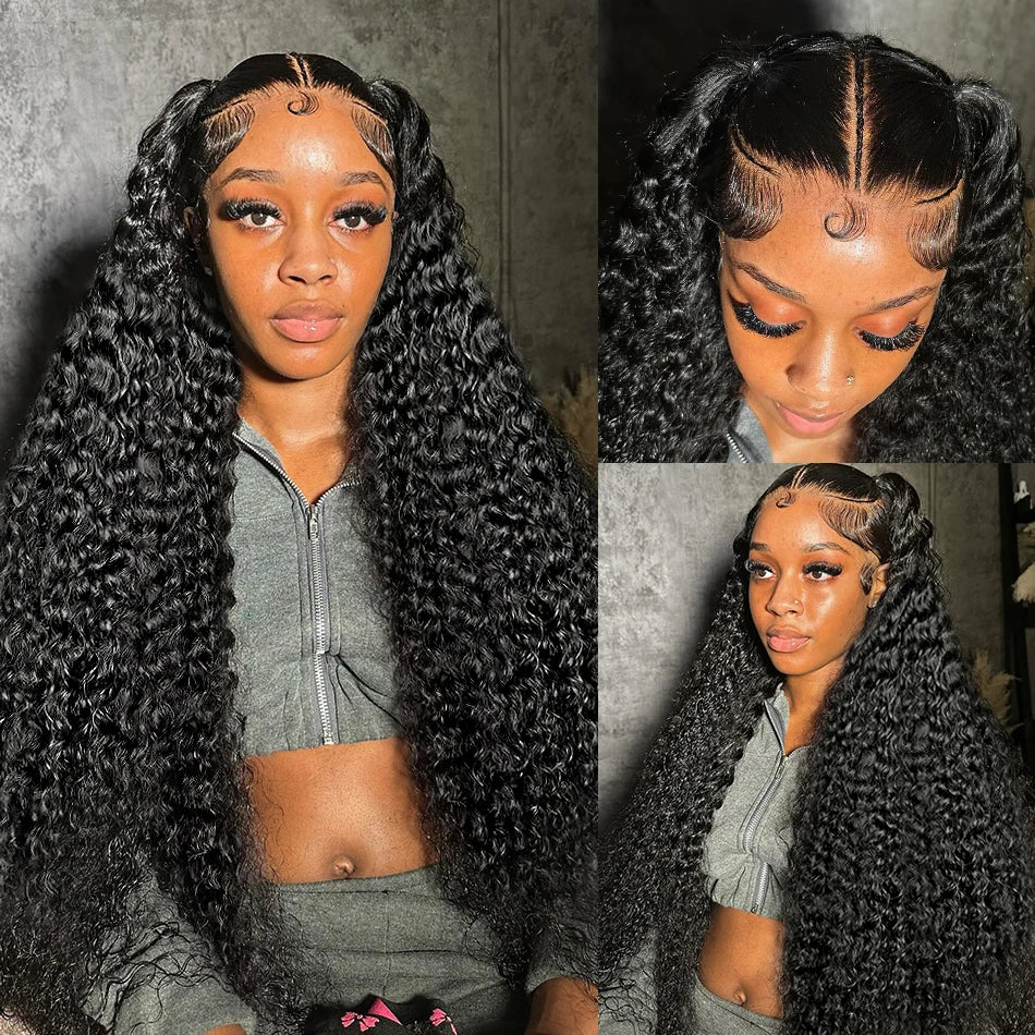 Perruque Deep Wave Loose Wave 40 Pouces — Lace Front HD 13x6 Cheveux Brésiliens Pré-Épilée