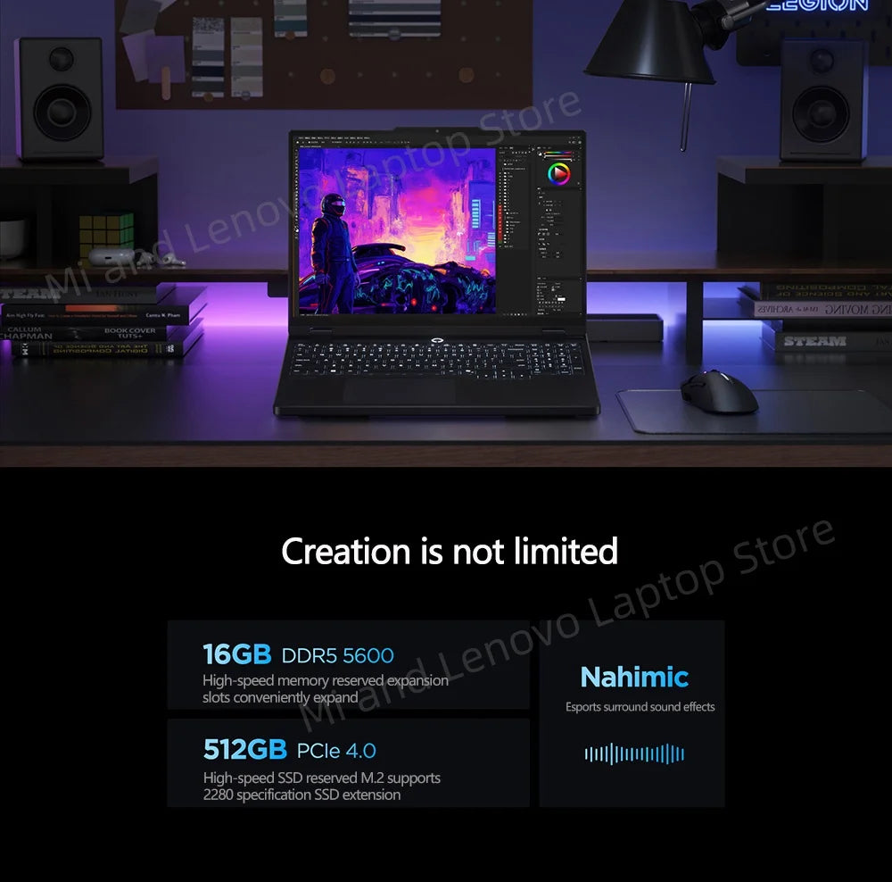 PC Gaming Premium Lenovo Legion R7000 2025 — Ryzen 7, RTX 5050, 16Go RAM, 512Go SSD, 15.3" 2.5K 180Hz