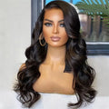 Perruque Body Wave Noir Naturel 180% — Lace Front HD 13x4 Cheveux Brésiliens Pré-Épilée