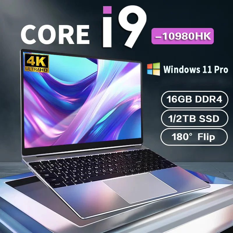 Ordinateur Portable 14.1" FUCHU — Intel Core i9-10980HK, 16 Go DDR4, SSD 1To/2To, Full HD, Windows 11