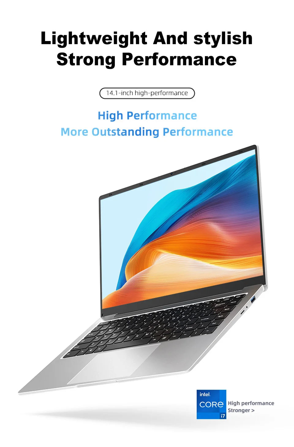 Ordinateur Portable 2026 14.1" Intel Core i7-8650U / Atom A3950 — 12 Go DDR3, SSD 1To/2To, Écran 4K, WiFi 5, Windows 11