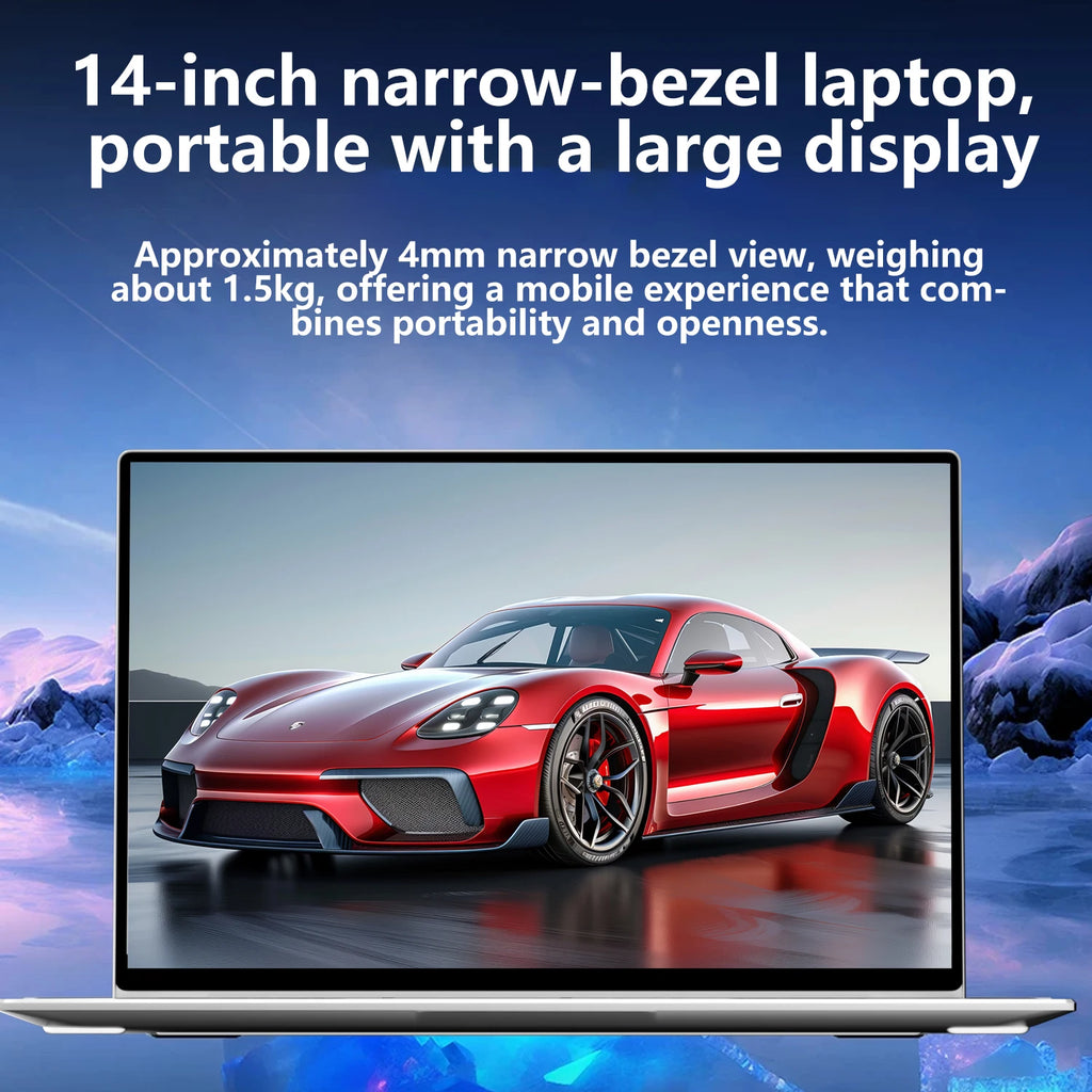 Ordinateur Portable LENO 14.1" Ultra Slim — Intel Pentium 4405U, 16 Go RAM, SSD 2To, Écran Full HD, Windows 11