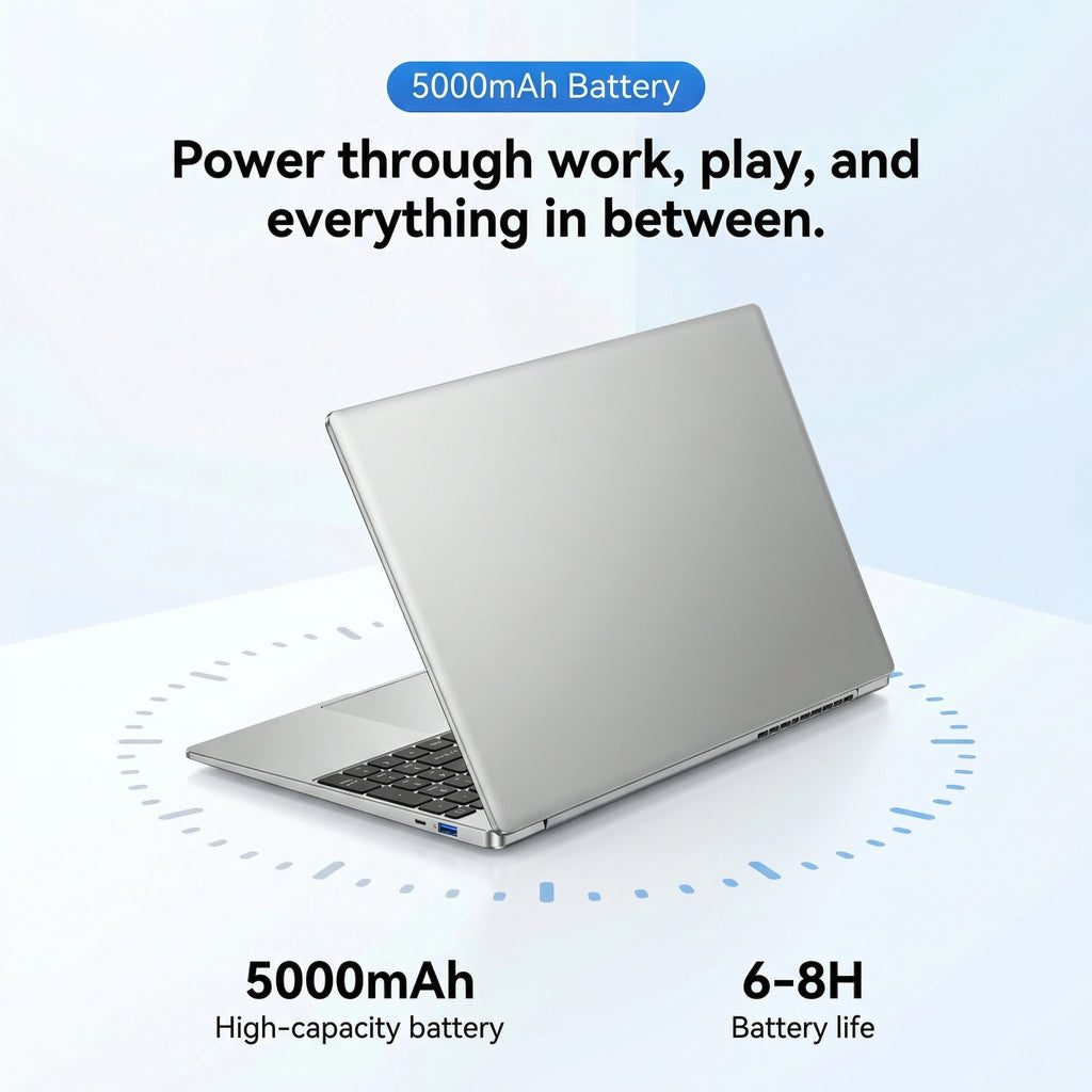 Ordinateur Portable NAIWO 15.6" 2026 — Intel Core i9-9880H, 32 Go DDR4, SSD 2To, Clavier Rétroéclairé, Windows 11 Pro
