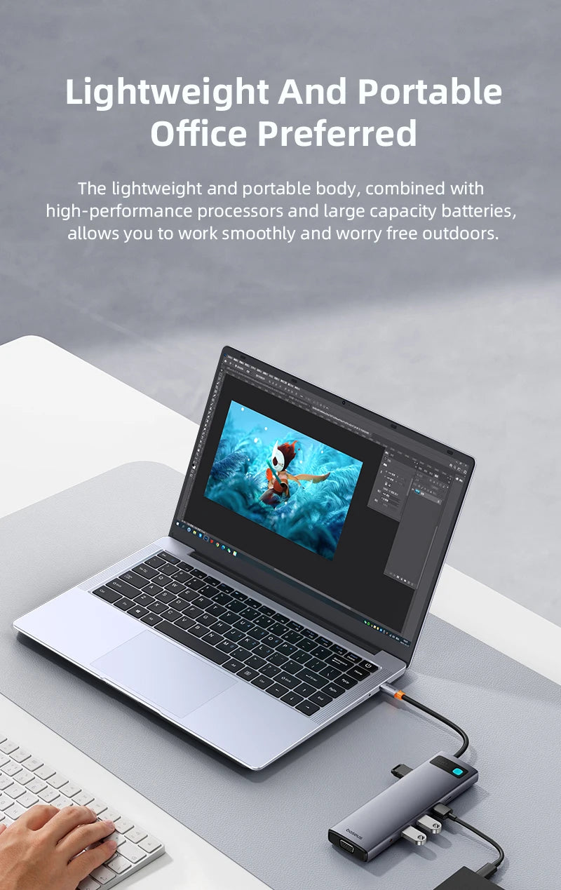 Ordinateur Portable BYONE 14" — Intel Celeron N4000, 8 Go RAM, SSD 256/512 Go, Windows 11