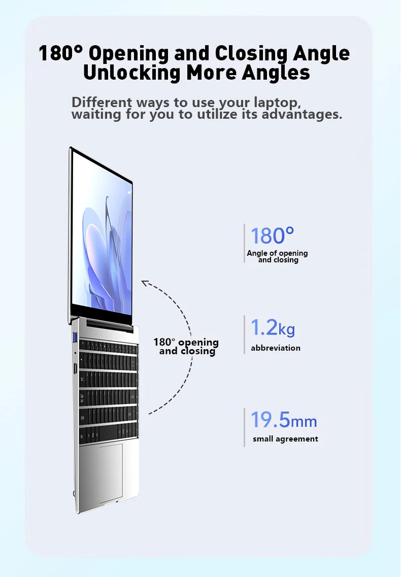 PC Portable Ultra Slim 14.1" — Intel N3700, 16 Go RAM, SSD jusqu'à 2 To, Windows 11 Pro