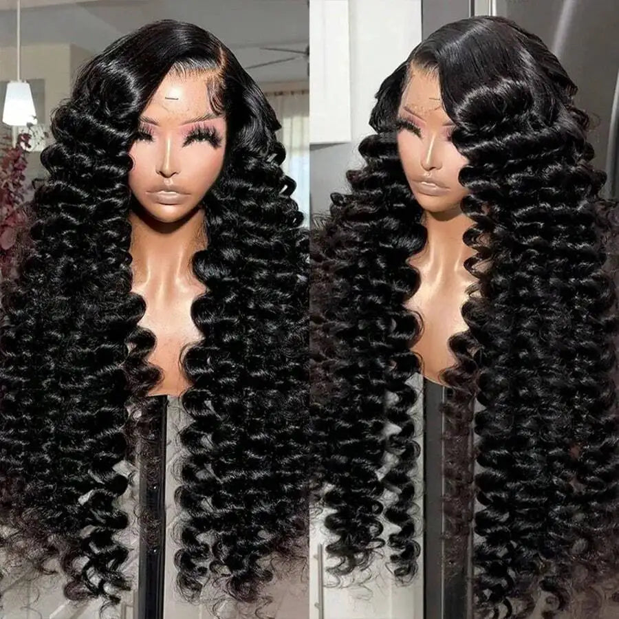 Perruque Water Wave Deep Wave Curly 200/250% — Lace Front HD 13x4/13x6 Cheveux Brésiliens