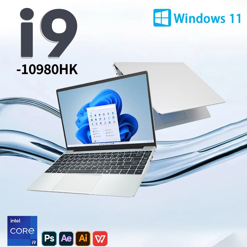 Ordinateur Portable FUCHU 14.1" Intel Core i9-10980HK — Tactile, Empreinte, 16 Go DDR4, SSD 1To, 90Hz, Windows 11 Pro