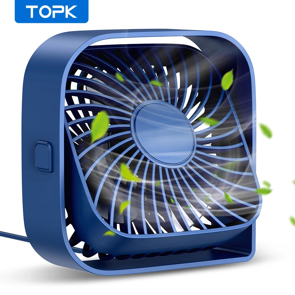 TOPK Mini Ventilateur de Bureau USB