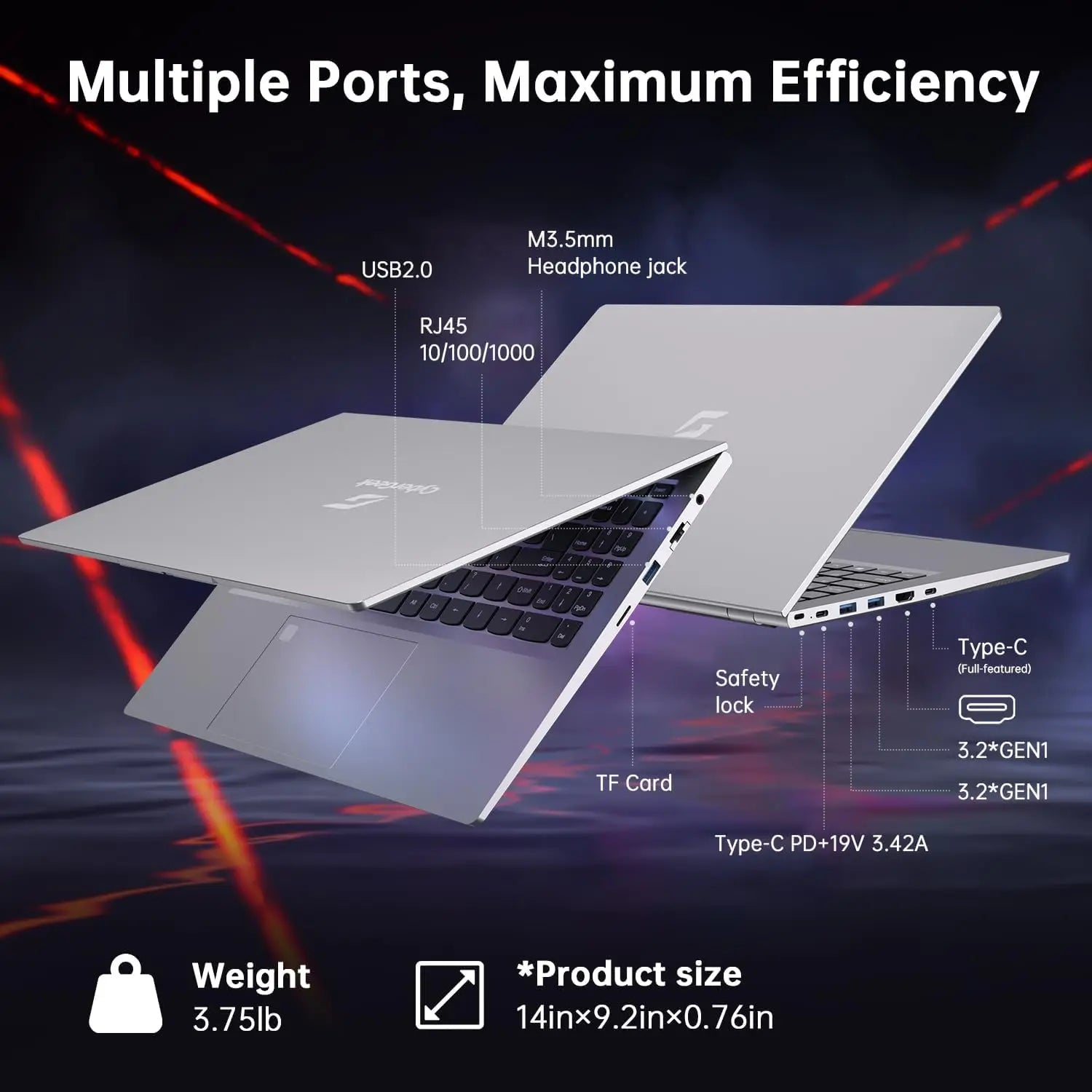 PC Portable Business 15.6" Intel Core i5-12450H — 16 Go RAM, SSD 1To PCIe, IPS FHD, Empreinte, WiFi 6, Windows 11
