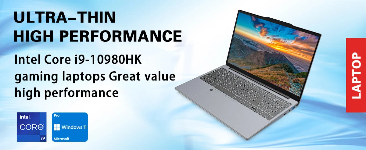 PC Portable Gaming ACEKAMAS 15.6" — Intel Core i9-10980HK, 16 Go DDR4, SSD 1To, Écran IPS, Windows 11 Pro