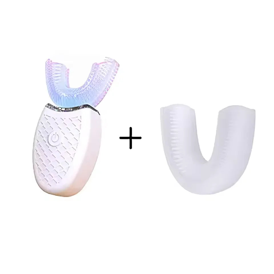 Brosse à Dents Électrique Intelligente en U – 360° Sonique, Silicone, Charge USB