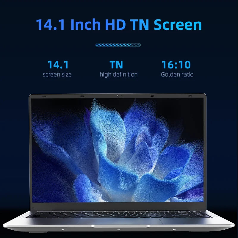 Ordinateur Portable BYONE 14" — Intel Celeron N4000, 8 Go RAM, SSD 256/512 Go, Windows 11