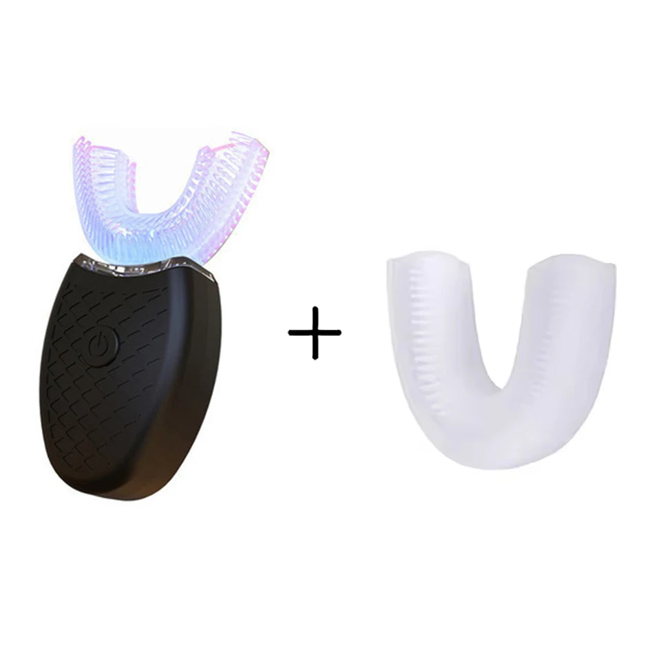 Brosse à Dents Électrique Intelligente en U – 360° Sonique, Silicone, Charge USB