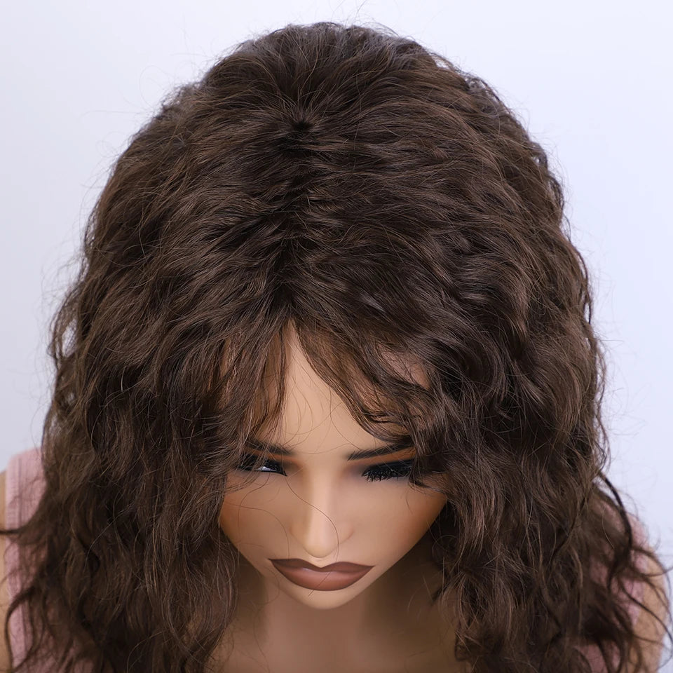 Perruque Body Wave Courte Brun 2# & 4# — Cheveux Brésiliens Naturels Prêt-à-Porter