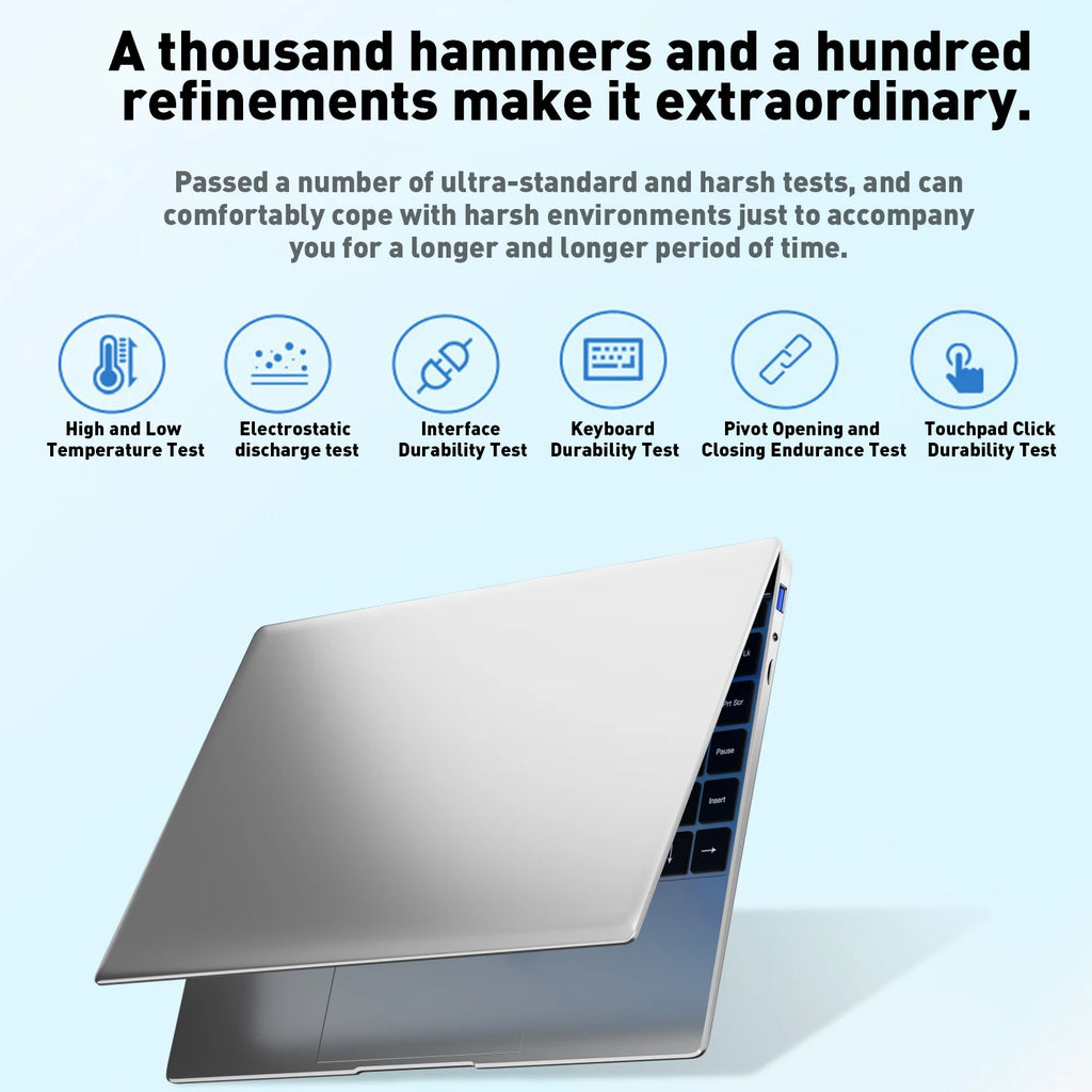 PC Portable Ultra Slim 14.1" — Intel N3700, 16 Go RAM, SSD jusqu'à 2 To, Windows 11 Pro