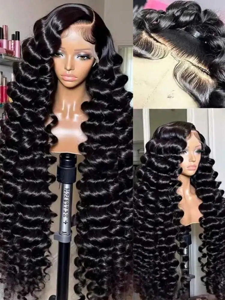 Perruque Loose Deep Wave 250% — Lace Front HD 13x4/13x6 Cheveux Brésiliens 40 à 42 Pouces