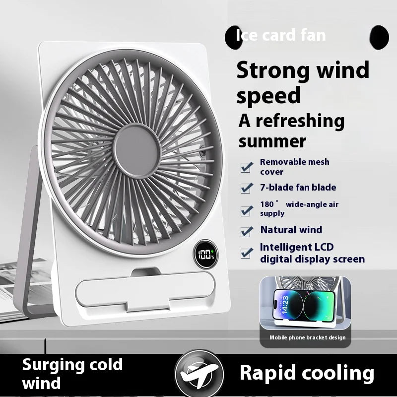 Ventilateur de Table USB avec Affichage Digital