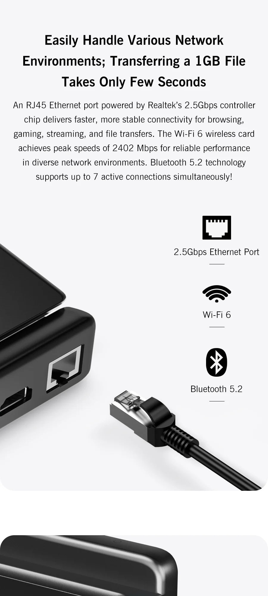 Mini PC Portable GPD MicroPC 2 — Intel Core i3-N350, 16 Go RAM, 512 Go SSD, Écran 7", Windows 11