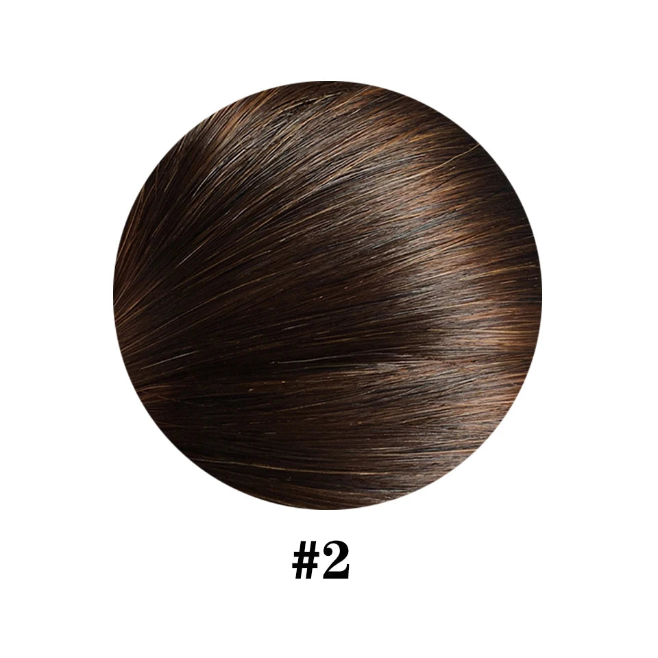 Extensions Clip-In Lisse Cheveux Brésiliens Remy 120g — 8 Pièces Tête Complète Noir Naturel