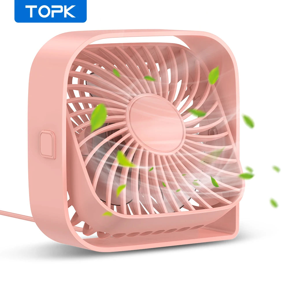 TOPK Mini Ventilateur de Bureau USB