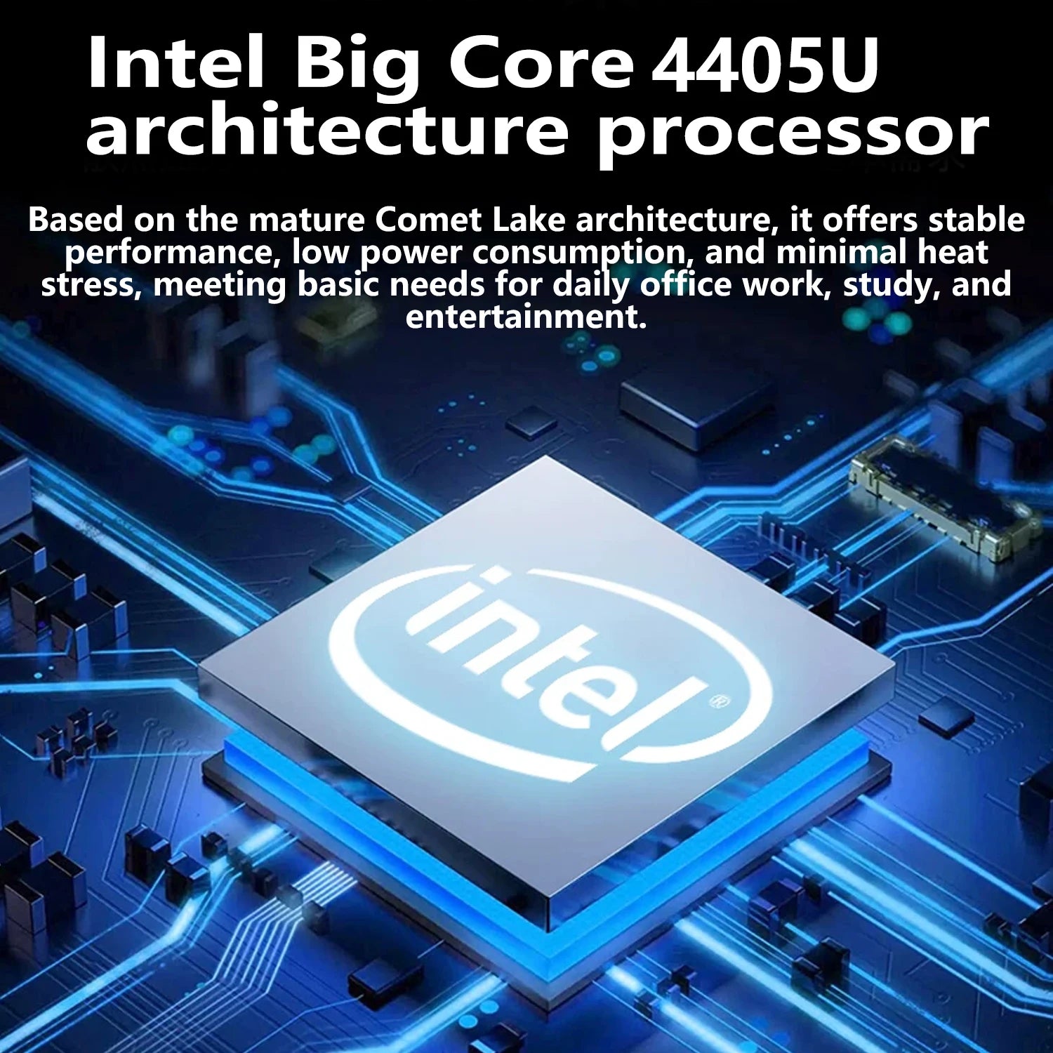 Ordinateur Portable LENO 14.1" Ultra Slim — Intel Pentium 4405U, 16 Go RAM, SSD 2To, Écran Full HD, Windows 11
