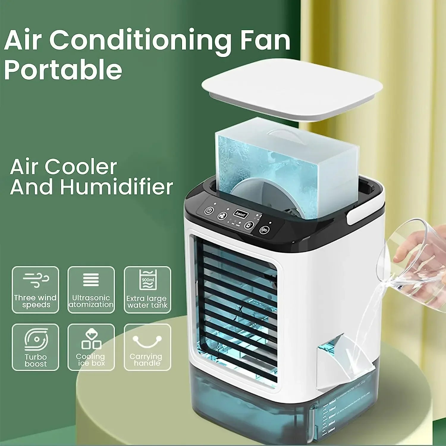 Ventilateur Climatiseur Bureau Double Spray