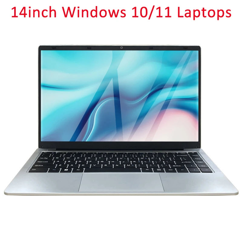 Ordinateur Portable Étudiant GMOLO 14" 2026 — Intel Celeron N3350, 4/6 Go RAM, SSD 64Go/256Go, WiFi, Bluetooth, Windows 10