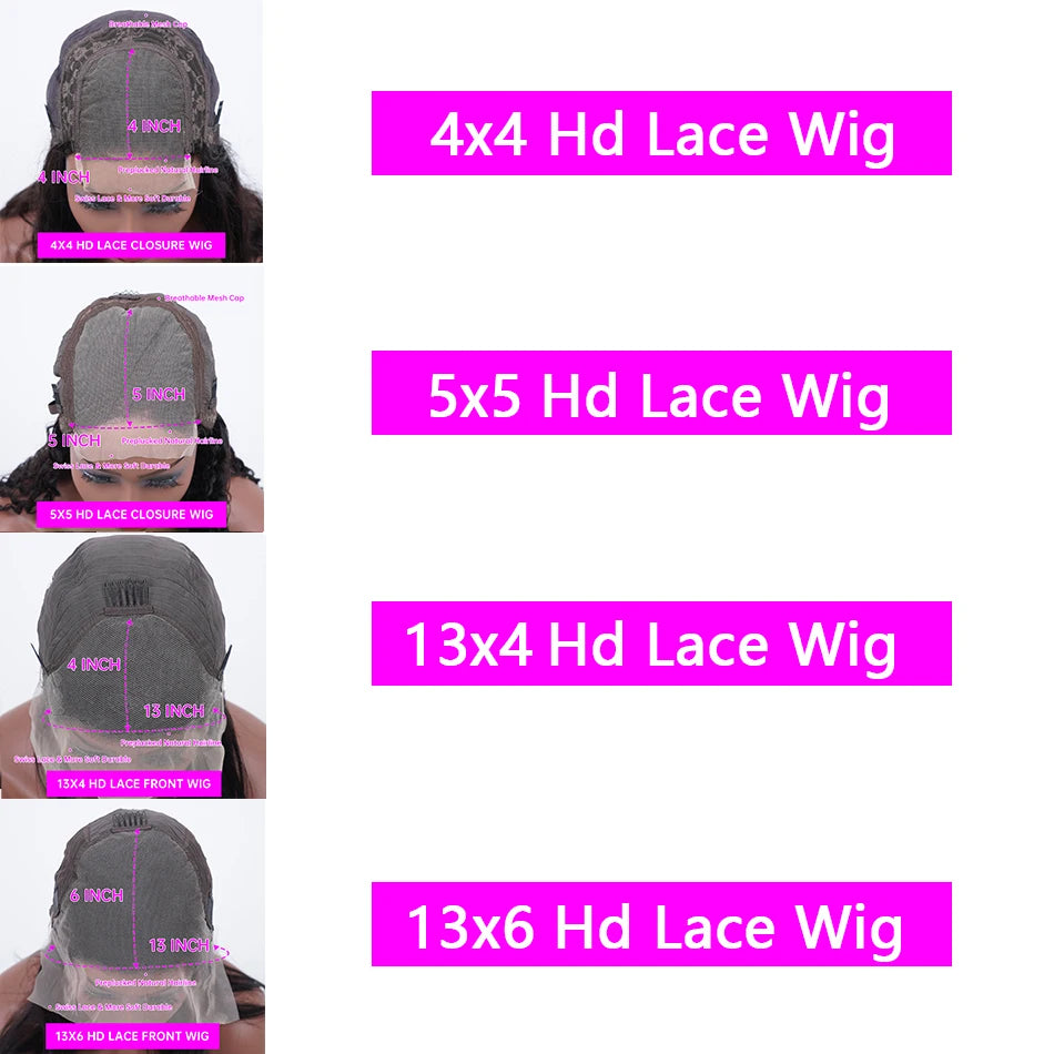 Perruque Deep Wave Bordeaux 99J 200% Sans Colle — Lace Front HD 13x4 Cheveux Brésiliens 30 à 40 Pouces