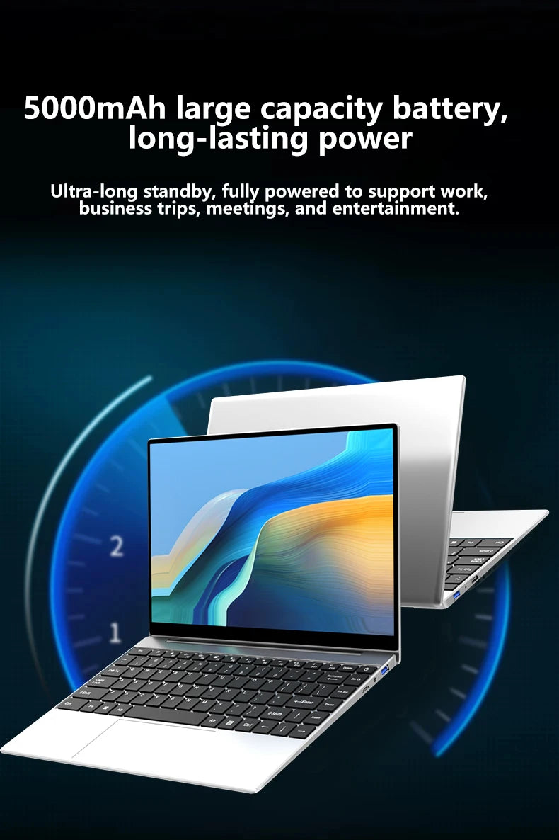 Ordinateur Portable LENO 14.1" Ultra Slim — Intel Pentium 4405U, 16 Go RAM, SSD 2To, Écran Full HD, Windows 11