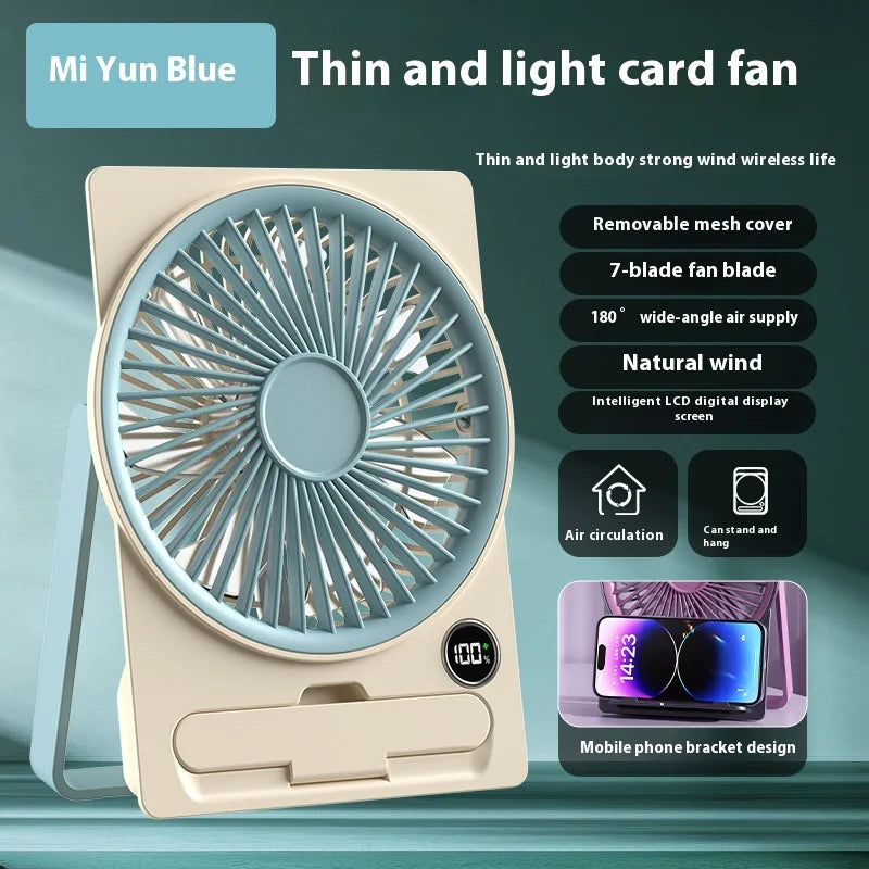 Ventilateur de Table USB avec Affichage Digital