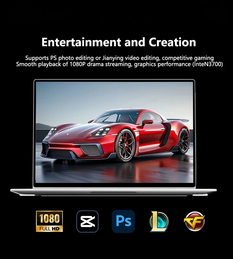 Ordinateur Portable LENO 14.1" Ultra Slim — Intel Pentium 4405U, 16 Go RAM, SSD 2To, Écran Full HD, Windows 11