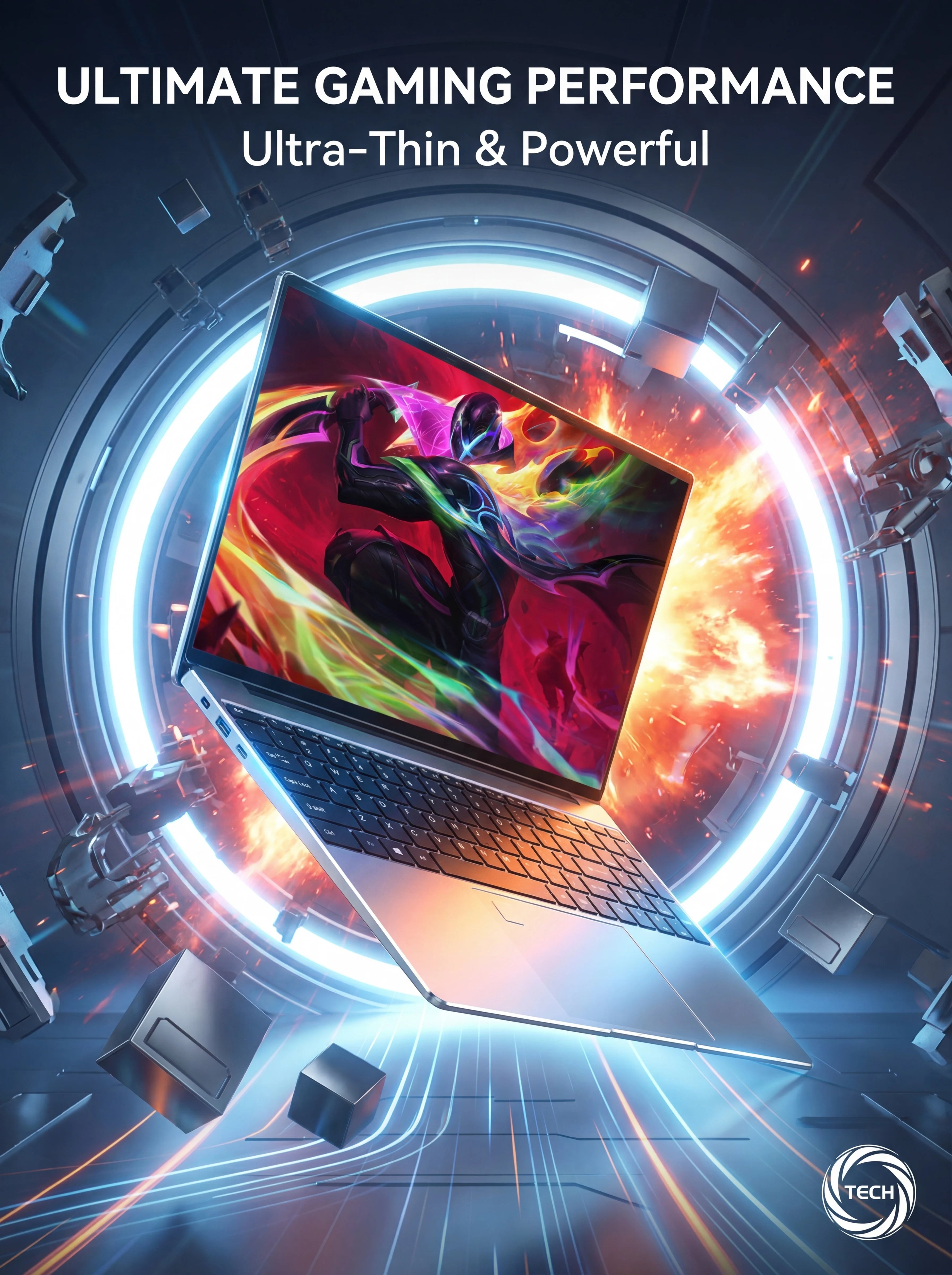 Ordinateur Portable NAIWO 15.6" 2026 — Intel Core i9-9880H, 32 Go DDR4, SSD 2To, Clavier Rétroéclairé, Windows 11 Pro