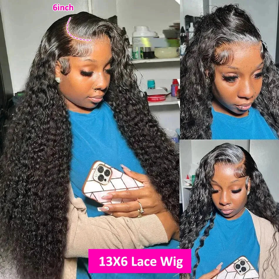 Perruque Deep Wave Loose Wave 40 Pouces — Lace Front HD 13x6 Cheveux Brésiliens Pré-Épilée