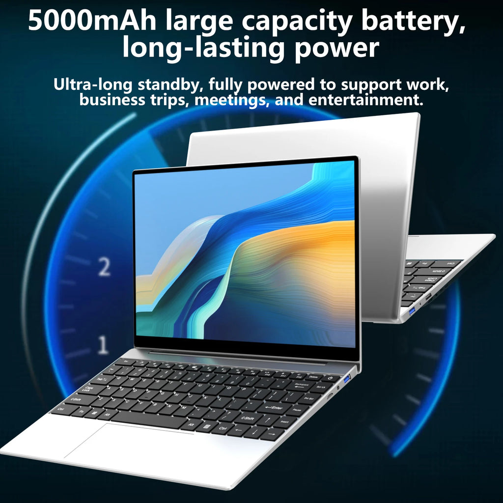 Ordinateur Portable LENO 14.1" Ultra Slim — Intel Pentium 4405U, 16 Go RAM, SSD 2To, Écran Full HD, Windows 11