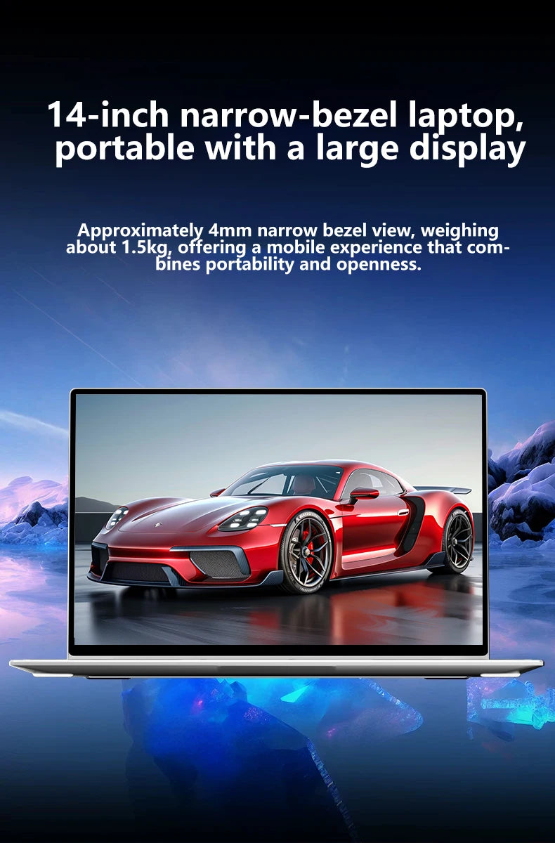 Ordinateur Portable LENO 14.1" Ultra Slim — Intel Pentium 4405U, 16 Go RAM, SSD 2To, Écran Full HD, Windows 11