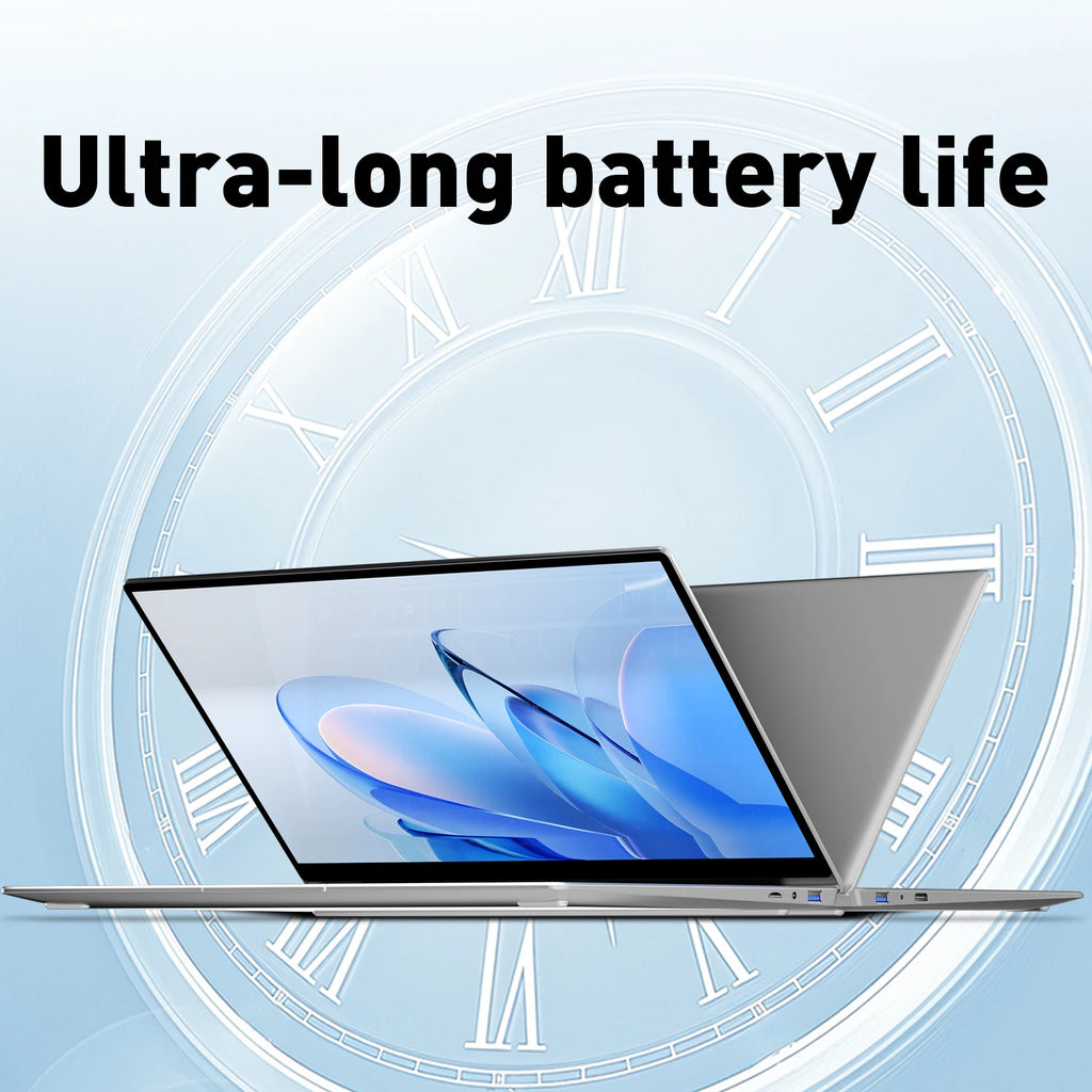 PC Portable Ultra Slim 14.1" — Intel N3700, 16 Go RAM, SSD jusqu'à 2 To, Windows 11 Pro