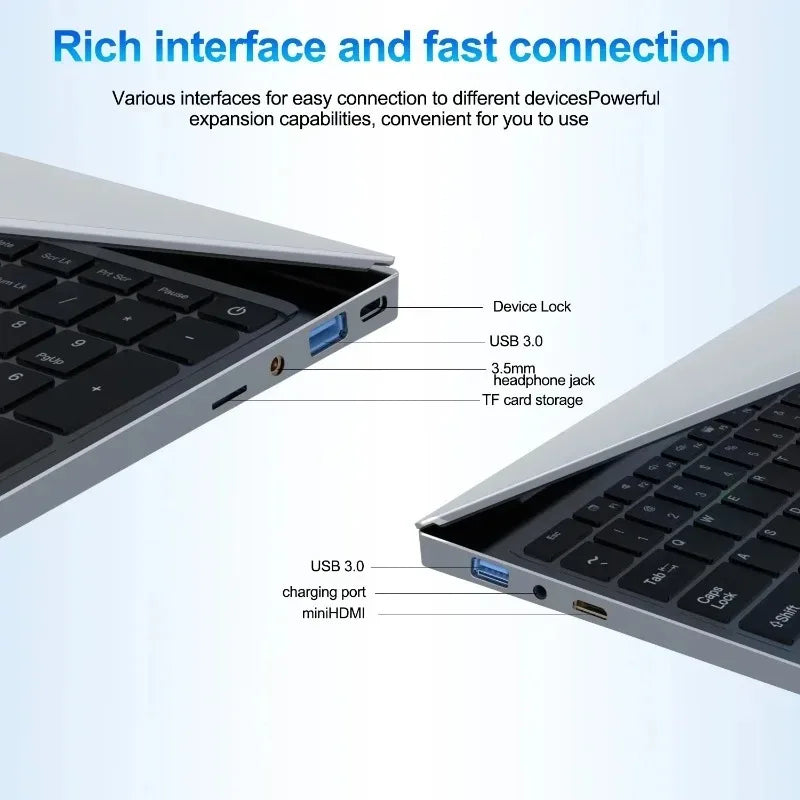 PC Portable 15.6" Intel Core M 6500Y — 16/32 Go RAM, SSD jusqu'à 2 To, Empreinte Digitale, Clavier Rétroéclairé, Windows 11