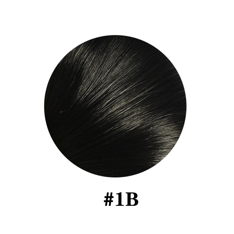 Extensions Clip-In Lisse Cheveux Brésiliens Remy 120g — 8 Pièces Tête Complète Noir Naturel