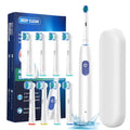 Brosse à Dents Électrique Rotative – Nettoyage Profond, Rechargeable, 8 Têtes Incluses