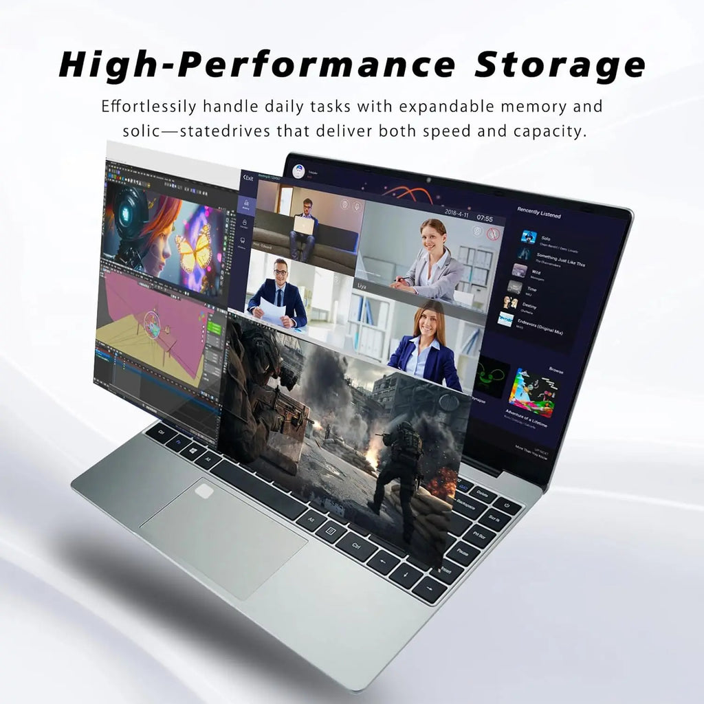 Ordinateur Portable LENO 15.6" — Intel 6500Y, 32 Go RAM, SSD 2To, Empreinte Digitale, Clavier Rétroéclairé, Windows 11
