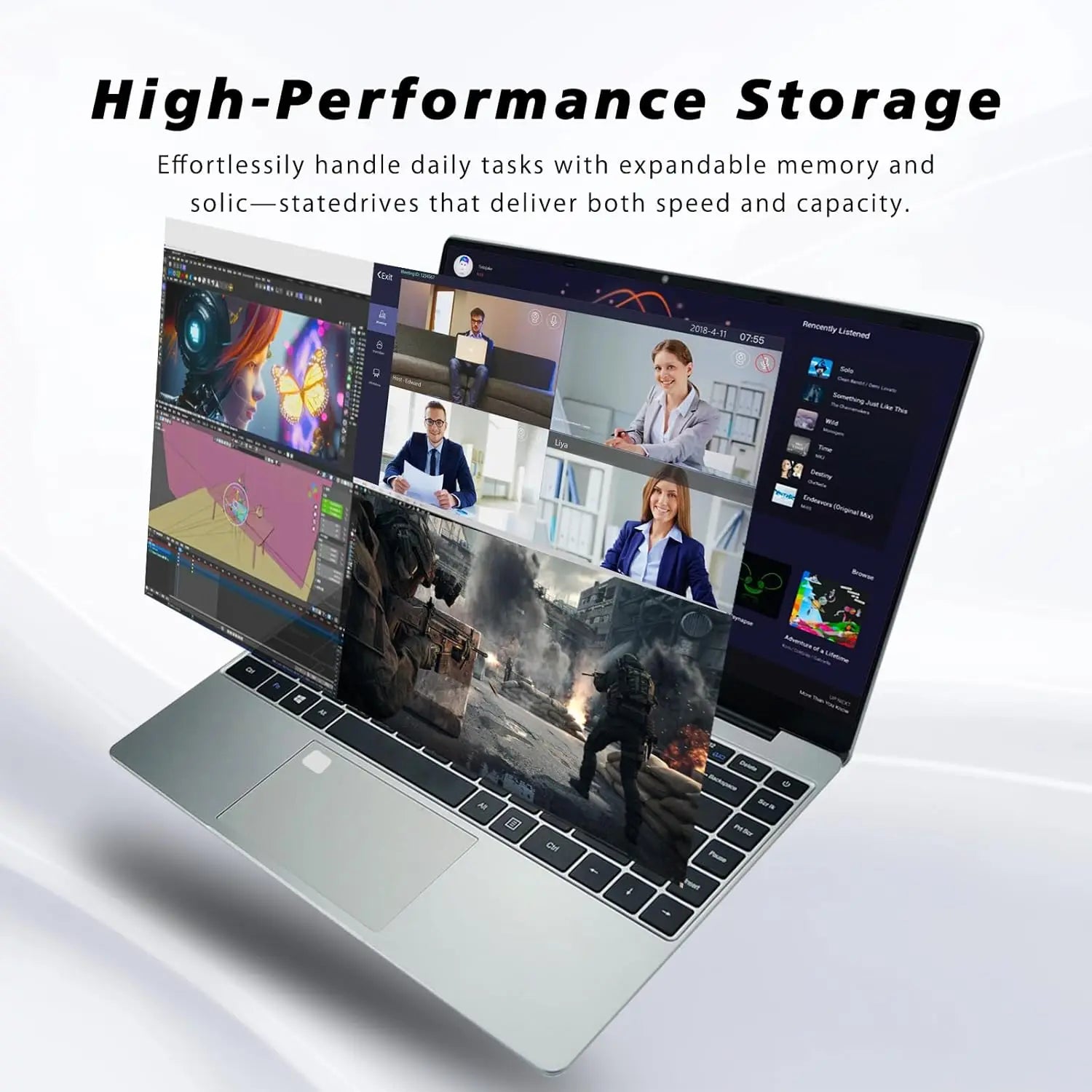 Ordinateur Portable LENO 15.6" — Intel 6500Y, 32 Go RAM, SSD 2To, Empreinte Digitale, Clavier Rétroéclairé, Windows 11