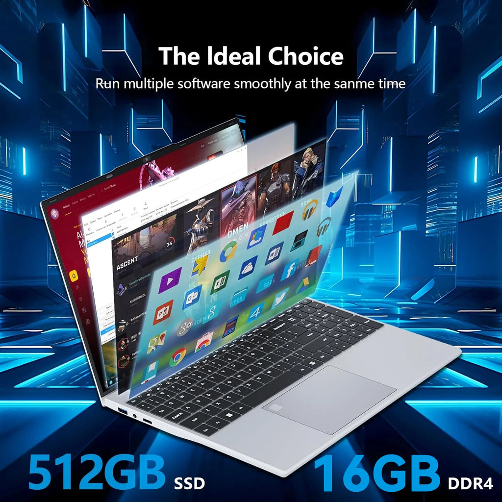 PC Portable 15.6" Intel i9-10980HK — Empreinte Digitale, Clavier Rétroéclairé, 16 Go RAM, SSD, Windows 11